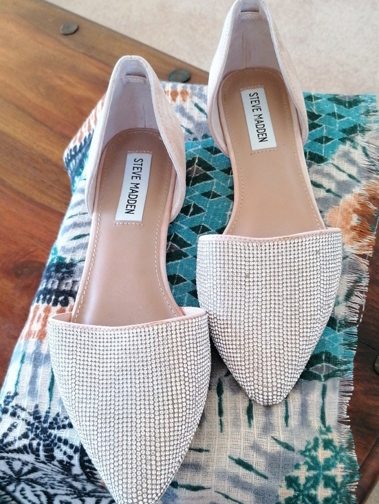 Steve Madden Shoes - Steve Madden Blush Rhinestone Pointed D'Orsay Flats. Caş or dressy